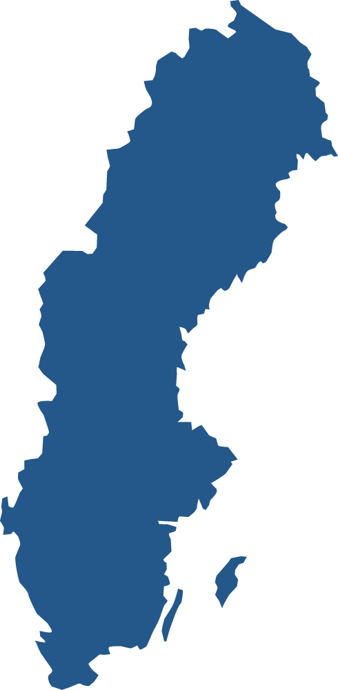 Silhouette of Sweden.